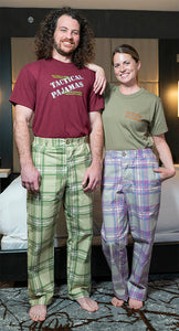 Plaid cotton ripstop pajamas without holster.